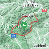 Mapa Hala Krupowa - Krowiarki - Słowacja